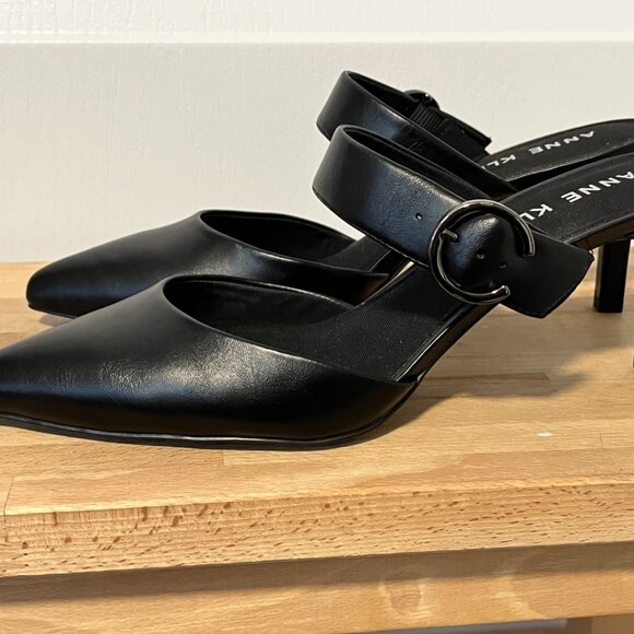 Anne Klein Open Back Heels in Black Size 10 - Picture 5 of 8